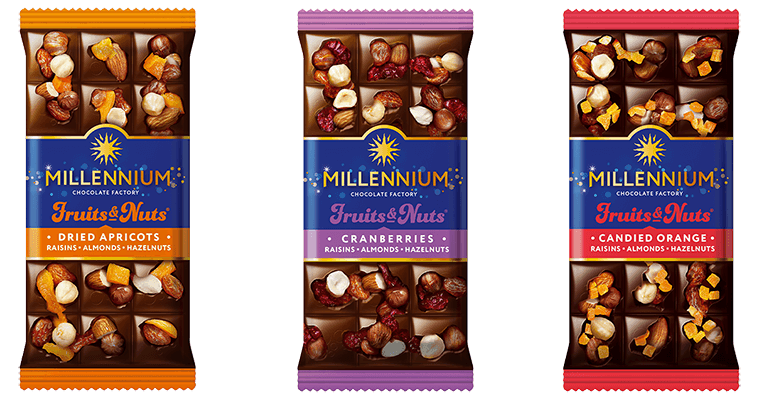 Новый вкус шоколада Миллениум - ChocoFruits&Nuts